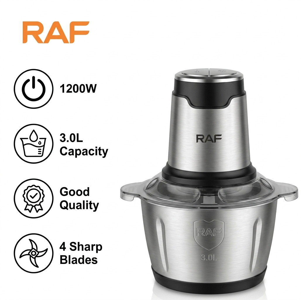 3L Heavy-Duty Electric Food Chopper | Stainless Steel Series | 2 Speed Levels