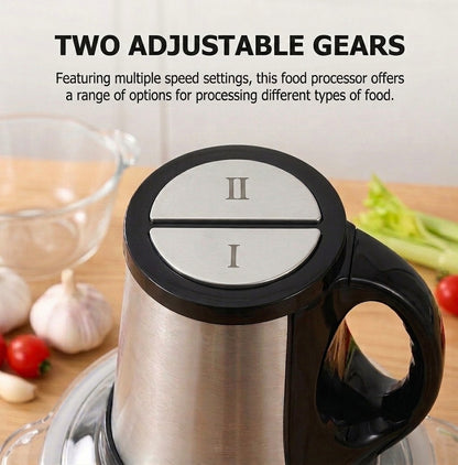 3L Heavy-Duty Electric Food Chopper | Stainless Steel Series | 2 Speed Levels